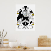 Lewis Family Crest Poster (Keuken)