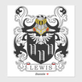 Lewis Family Crest Sticker (Vel)