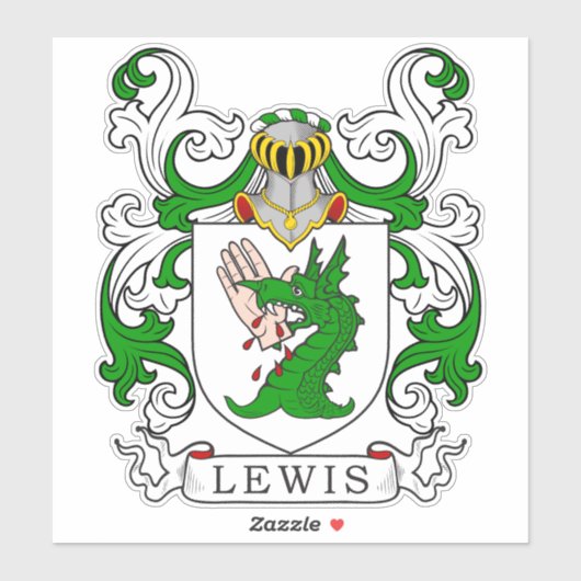 Lewis Family Crest Sticker (Vel)