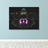 Lewis Ginter Botanical Garden Lights. Canvas Afdruk (Insitu (Houten vloer))