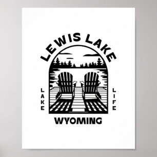 Lewis Lake Wyoming Buitenleven Vintage 2 Poster