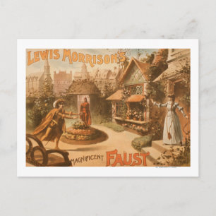 Lewis Morrison's Magnificent Faust Theater Briefkaart
