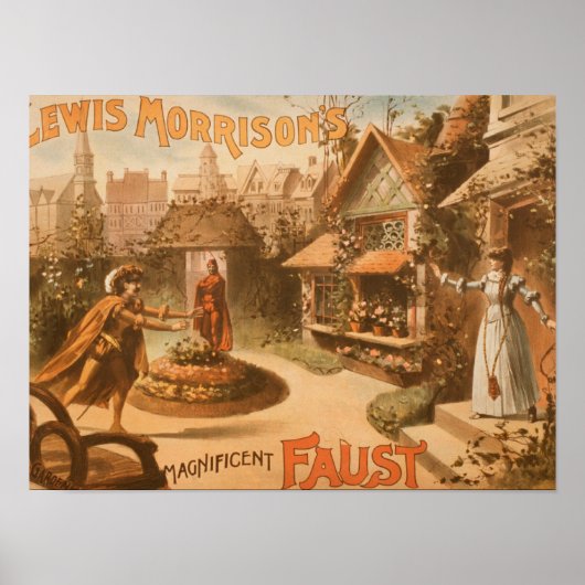 Lewis Morrison's Magnificent Faust Theater Poster (Voorkant)