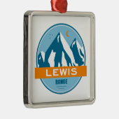 Lewis Mountain Range Metalen Ornament (Rechts)