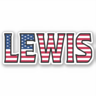Lewis Prénom USA Sticker Stickerset