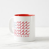 Lewis Smith Lake Wave Flag Mok (Voorkant links)