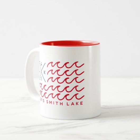 Lewis Smith Lake Wave Flag Mok (Voorkant links)