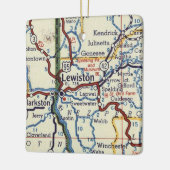 Lewiston Idaho Map Keramisch Ornament (Links)
