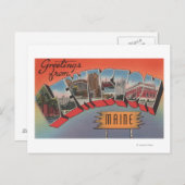 Lewiston, Maine - Large Letter Scenes Briefkaart (Voorkant / Achterkant)