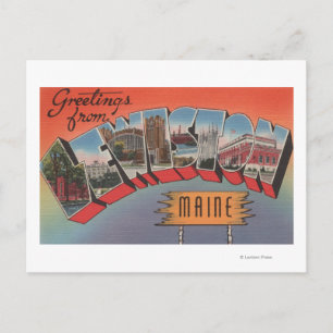 Lewiston, Maine - Large Letter Scenes Briefkaart