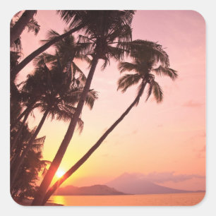 Lewolin Village, Illi Api Island, Selat Boleng Vierkante Sticker