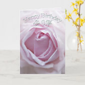 L'ex-femme, carte d'anniversaire avec un rose (Fleur jaune)