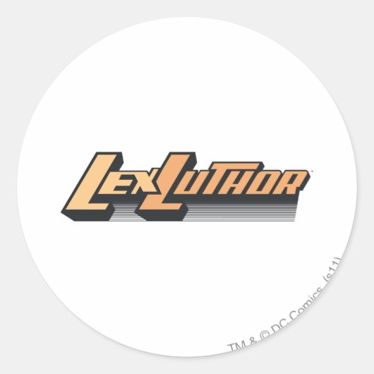 Lex Luther - één regel Ronde Sticker (Voorkant)