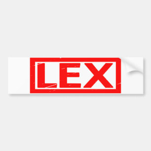 Lex stempel bumpersticker