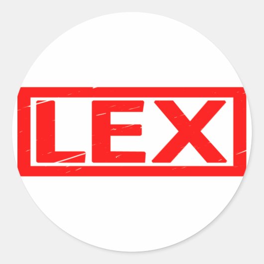 Lex stempel ronde sticker (Voorkant)