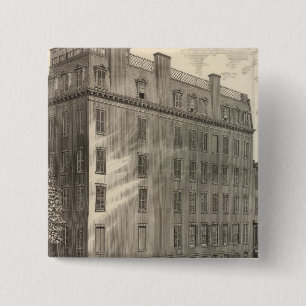 Lexington Avenue Turkse en Romeinse baden Vierkante Button 5,1 Cm