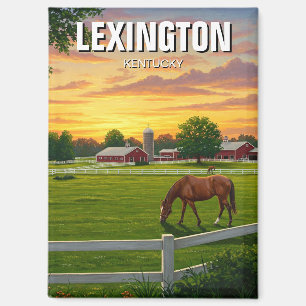 Lexington Kentucky Briefkaart Horse Boerderij Magneet