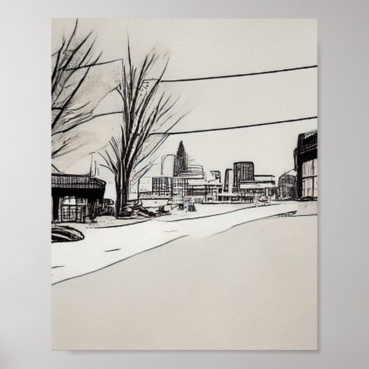 Lexington Kentucky Comics-stijl Poster (Voorkant)