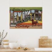 Lexington, Kentucky - grote lettertjes Poster (Keuken)