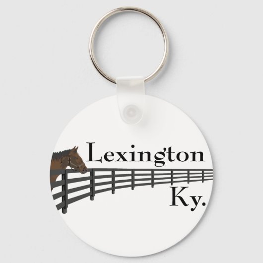Lexington Kentucky Horse and Fence Sleutelhanger (Voorkant)