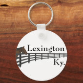 Lexington Kentucky Horse and Fence Sleutelhanger (Voorkant)