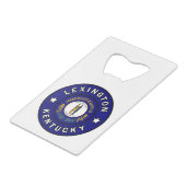 Lexington Kentucky Kredietkaart Flessenopener (Achterkant Gekanteld)