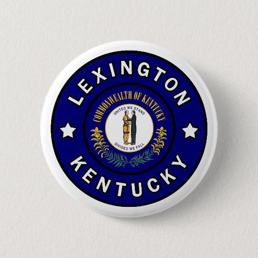 Lexington Kentucky Ronde Button 5,7 Cm (Voorkant)