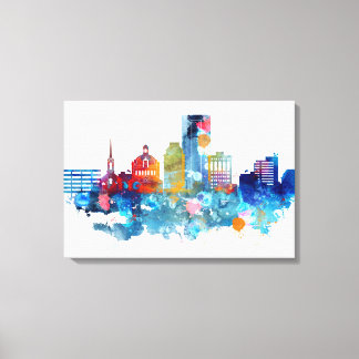 Lexington, Kentucky waterverf skyline Canvas Afdruk