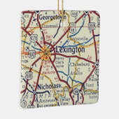 Lexington KY  kaart Keramisch Ornament (Rechts)