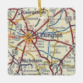 Lexington KY  kaart Keramisch Ornament (Voorkant)