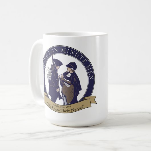 Lexington Minute Hommes Mug (Devant gauche)