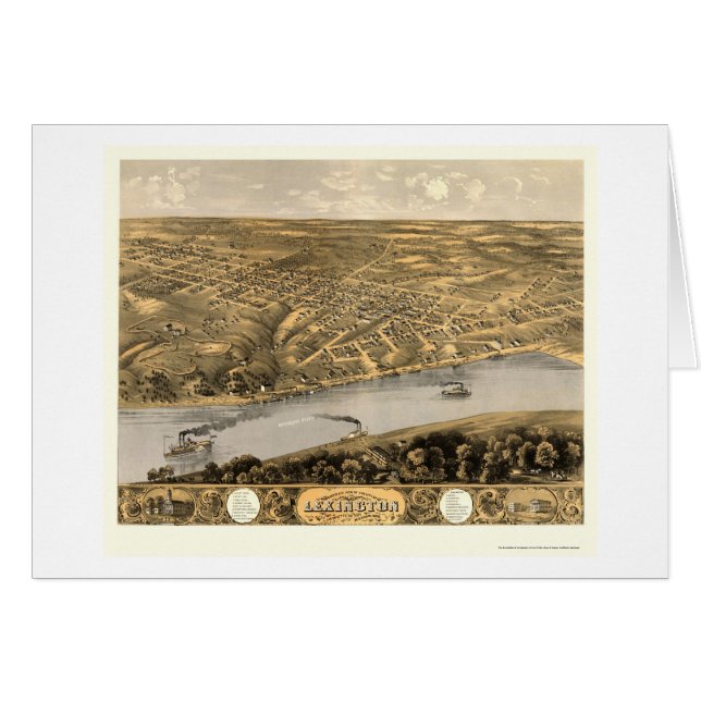 Lexington, MO Panoramic Map - 1869 (Voorkant Horizontaal)