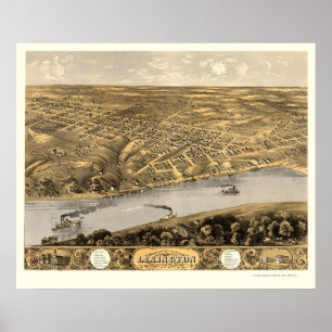 Lexington, MO Panoramic Map - 1869 Poster