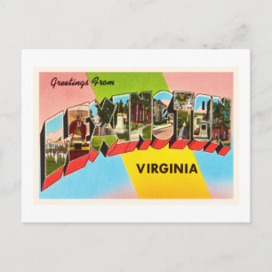 Lexington Virginia VA Old Vintage Travel Briefkaar Briefkaart
