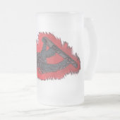 L'explosion rouge snowboarder gisted bières mug (Devant droit)