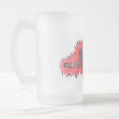 L'explosion rouge snowboarder gisted bières mug (Gauche)