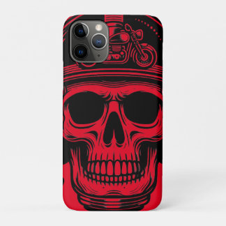 leyenda del cráneo del motociclista vintage iPhone 11 pro hoesje