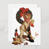 Leyendecker Kerstkous Feestdagenkaart (Voorkant / Achterkant)
