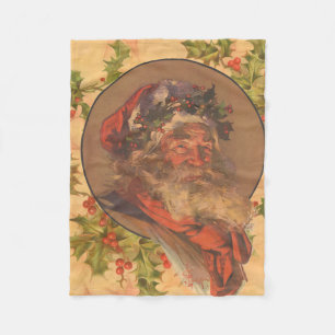 Leyendecker Kerstman Antiek Victoriaans Fleece Deken
