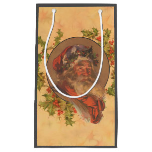 Leyendecker Kerstman Antiek Victoriaans Klein Cadeauzakje