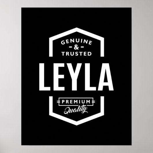 Leyla Gepersonaliseerde naam Birthday Poster (Voorkant)