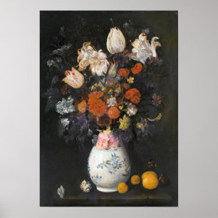 Leyster - Bloemen in een fase Poster