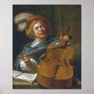 Leyster - Cello Player Poster