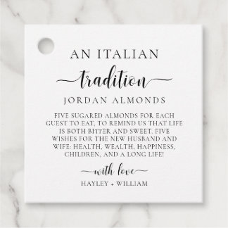 Leyton Een Italiaanse Traditie Gesuikerde Amandele Bedankjes Labels