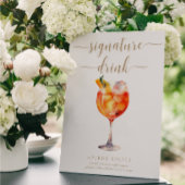 Leyton Gold Modern Minimal Signature Drink Sign Poster