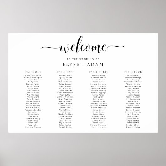 Leyton Minimal 4 Banquet Poster de table (Devant)