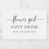 Leyton Minimale Bloemenmeisje Voorstel Etiket fles (Enkel label)