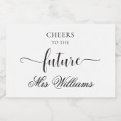 Leyton Minimalistische Trouwfeest Bruisende Wijn F Sparkling Wijnetiket (Enkel label)