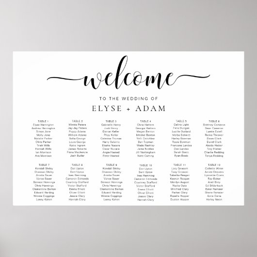 Leyton Modern Minimal 12 Poster de table (Devant)