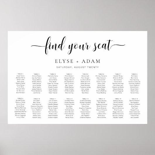 Leyton Modern Minimal 16 Poster de table (Devant)